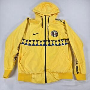 Nike Club America Long Sleeve Full‎ Zip Hooded Windbreaker Men's Size Small